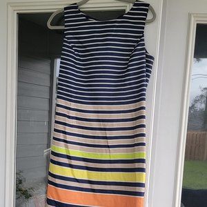 Ellen Tracy Color Stripe Sheath Dress